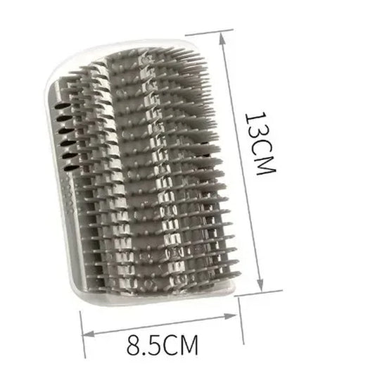 Cat Corner Brush Comb Massager for Cat Arch Plastic Scratcher Remove Hair Comb Grooming with Catnip Cat Self Cleaning Cat Supply