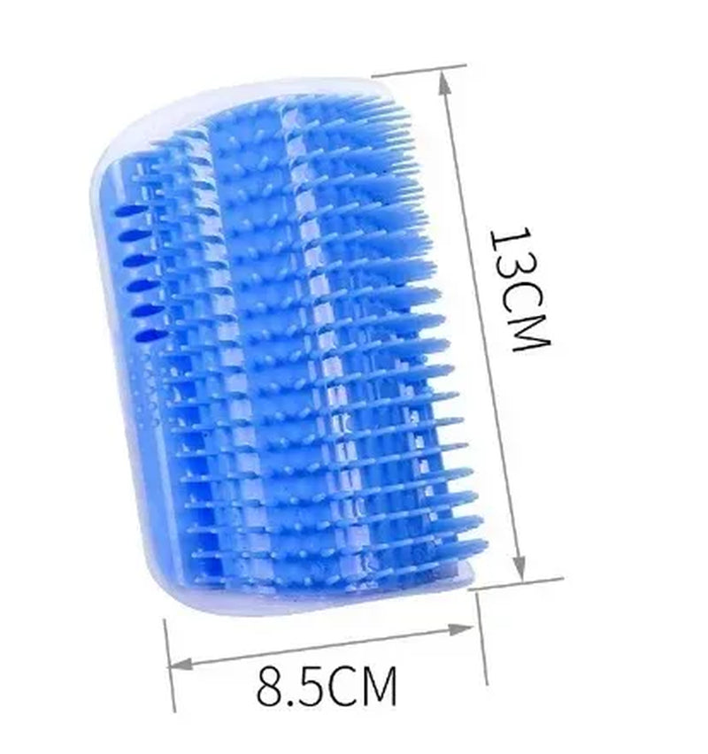 Cat Corner Brush Comb Massager for Cat Arch Plastic Scratcher Remove Hair Comb Grooming with Catnip Cat Self Cleaning Cat Supply