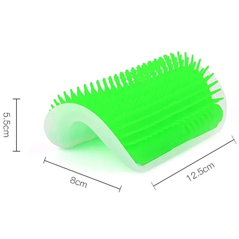 Cat Corner Brush Comb Massager for Cat Arch Plastic Scratcher Remove Hair Comb Grooming with Catnip Cat Self Cleaning Cat Supply