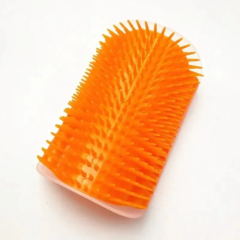 Cat Corner Brush Comb Massager for Cat Arch Plastic Scratcher Remove Hair Comb Grooming with Catnip Cat Self Cleaning Cat Supply