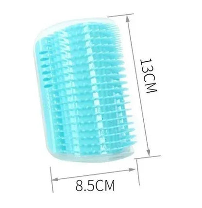 Cat Corner Brush Comb Massager for Cat Arch Plastic Scratcher Remove Hair Comb Grooming with Catnip Cat Self Cleaning Cat Supply